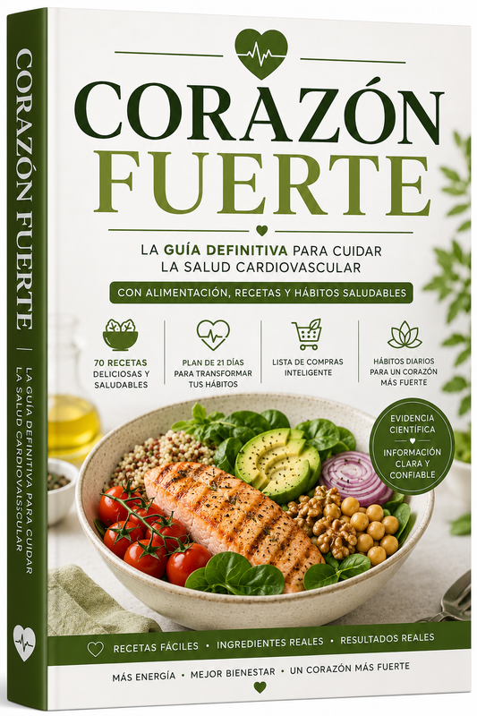CORAZÓN FUERTE

La guía práctica para cuidar tu presión arterial con alimentación, recetas y hábitos saludables